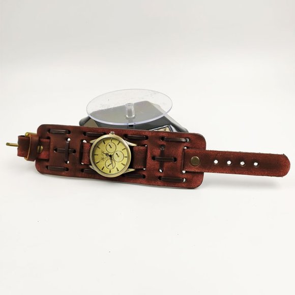 ✨✨BRAND NEW Punk Style Vintage Leather Men's Watch - Picture 5 of 8
